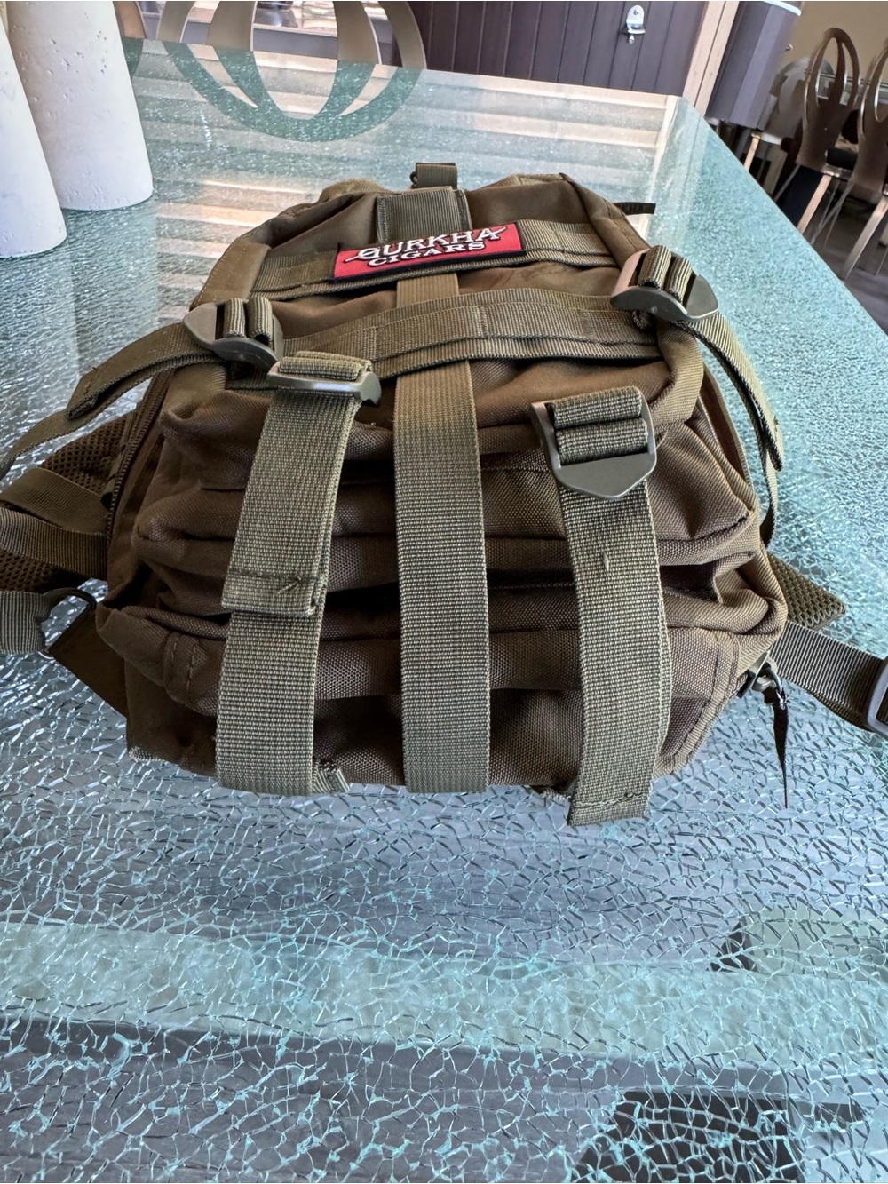 Gurkha Cigars Tactical Men's Backpack in Olive Green - Picture 5 of 9